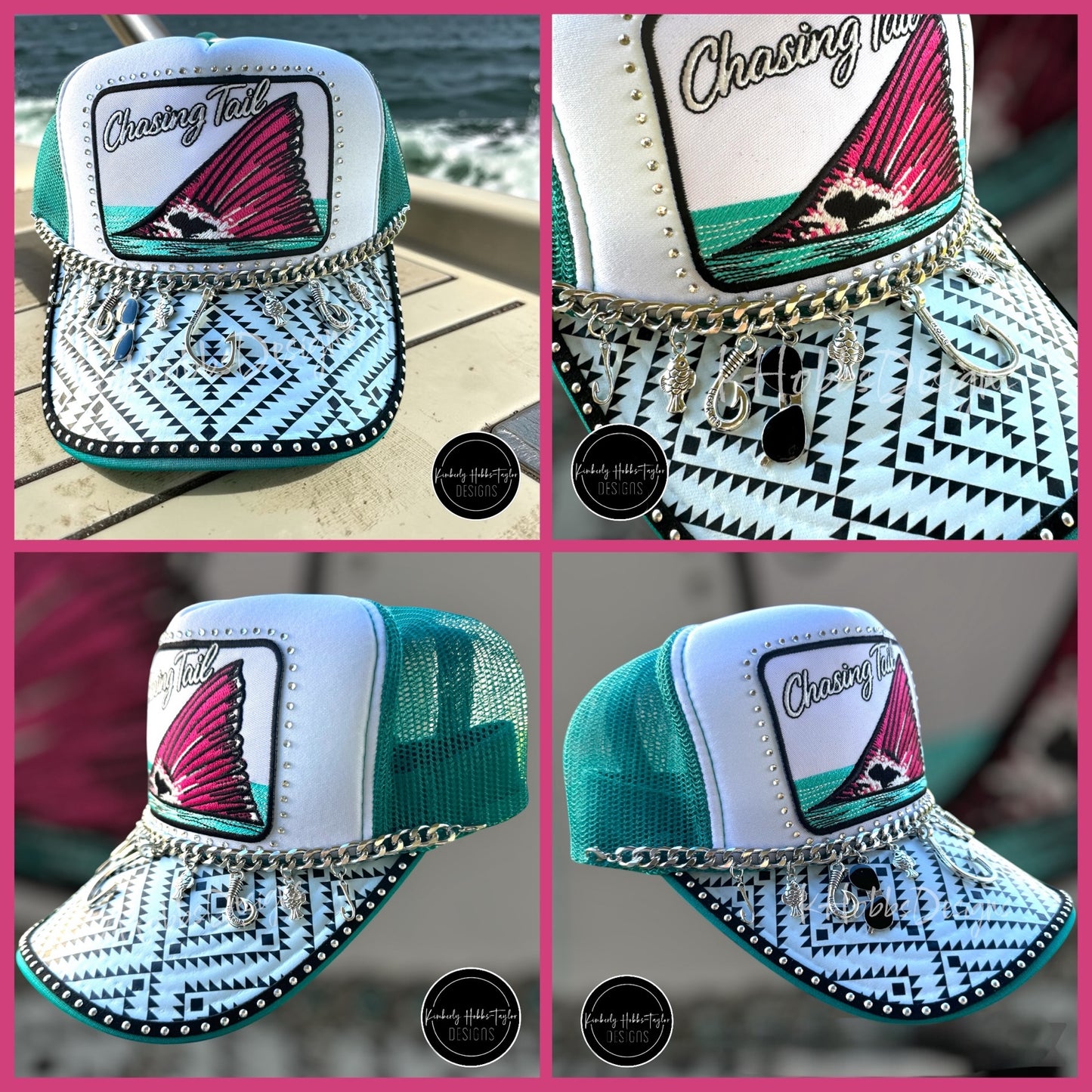 Chasing Tail Teal - Fishing Trucker Hat