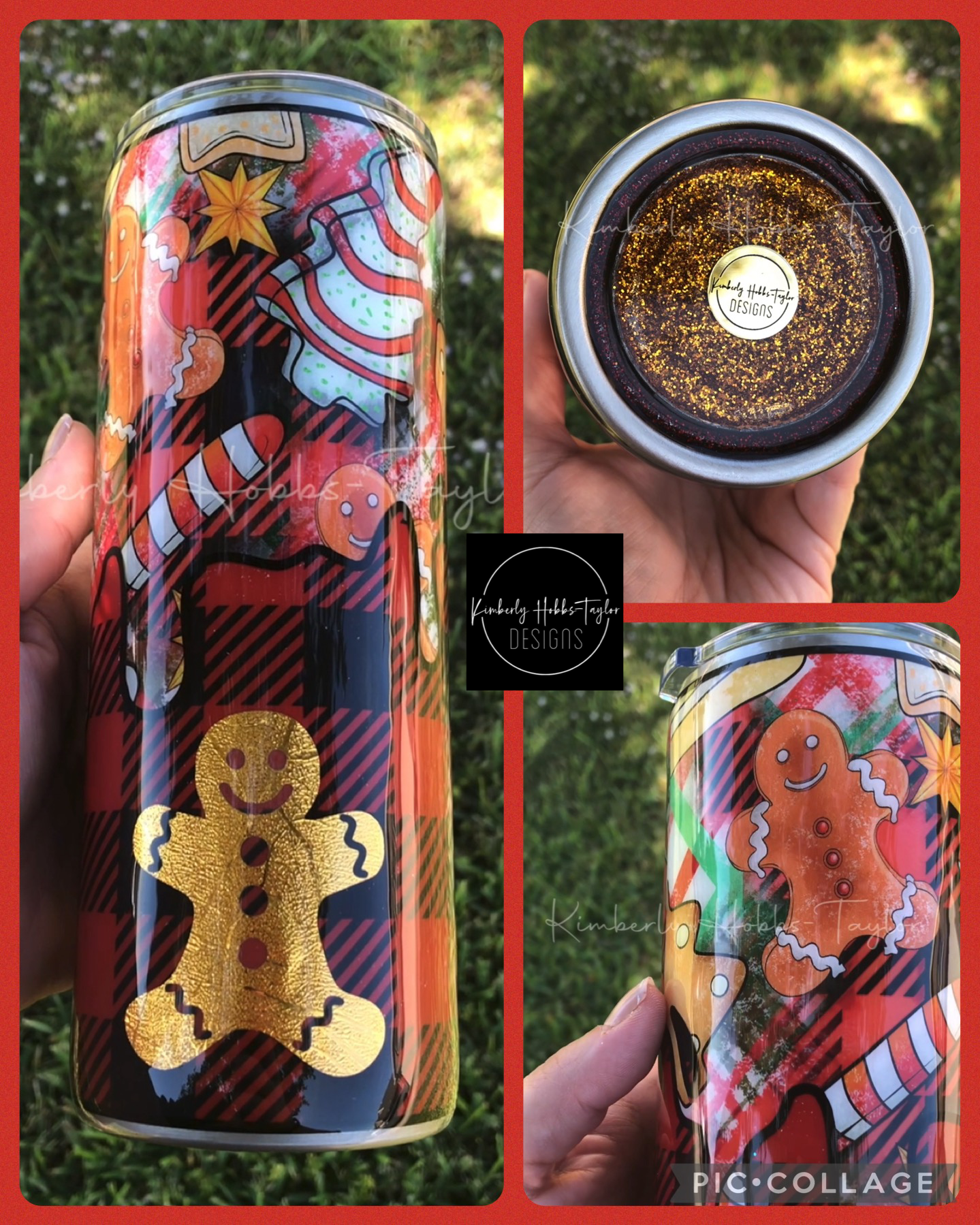 Gingerbread Tree Cake Drip tumbler - 24oz