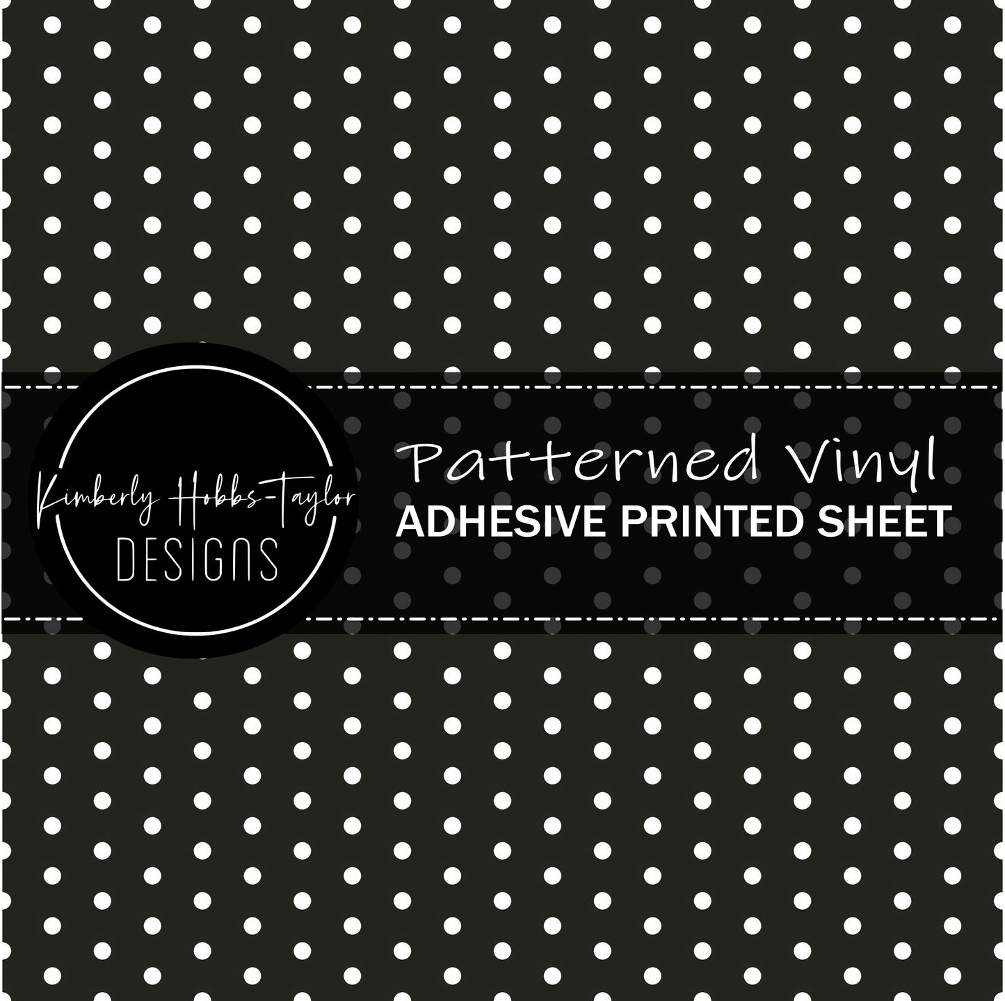 Black White Polka Dots vinyl