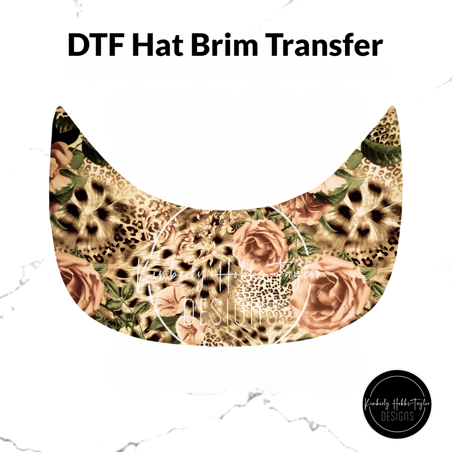 DTF Hat Brim Transfer - Wild At Heart Neutral