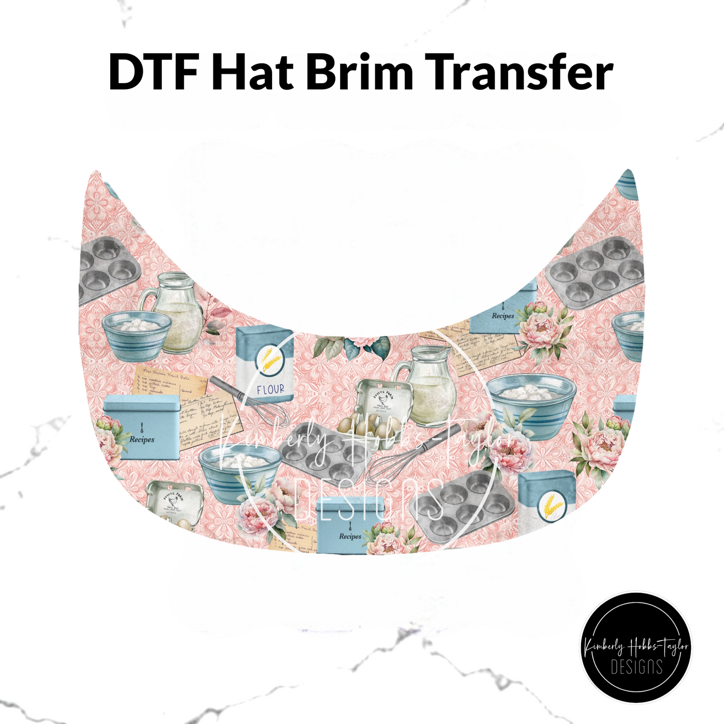 DTF Hat Brim Transfer - Grandmas Kitchen F