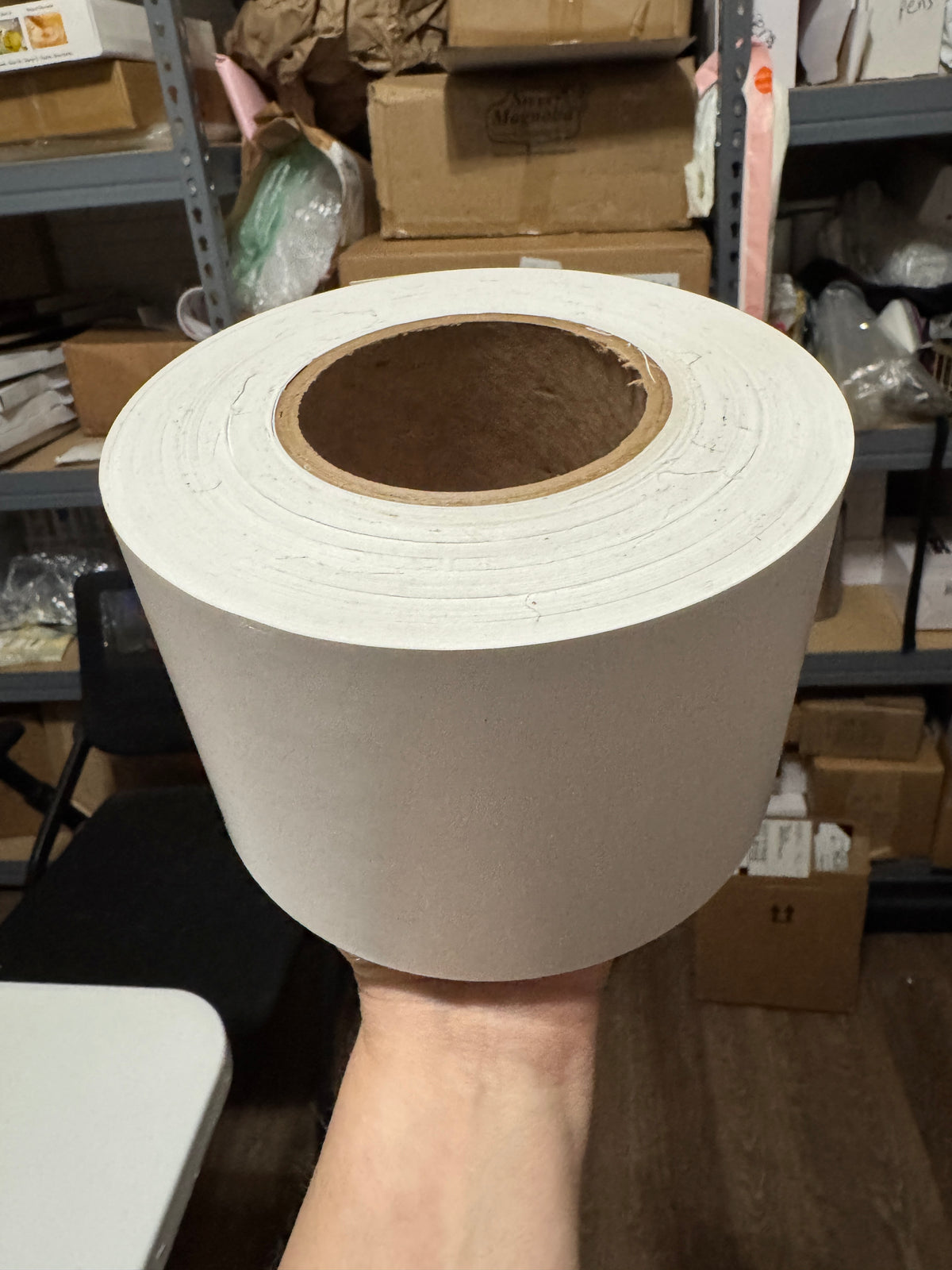 4” x 150’ Matte White Adhesive Vinyl roll