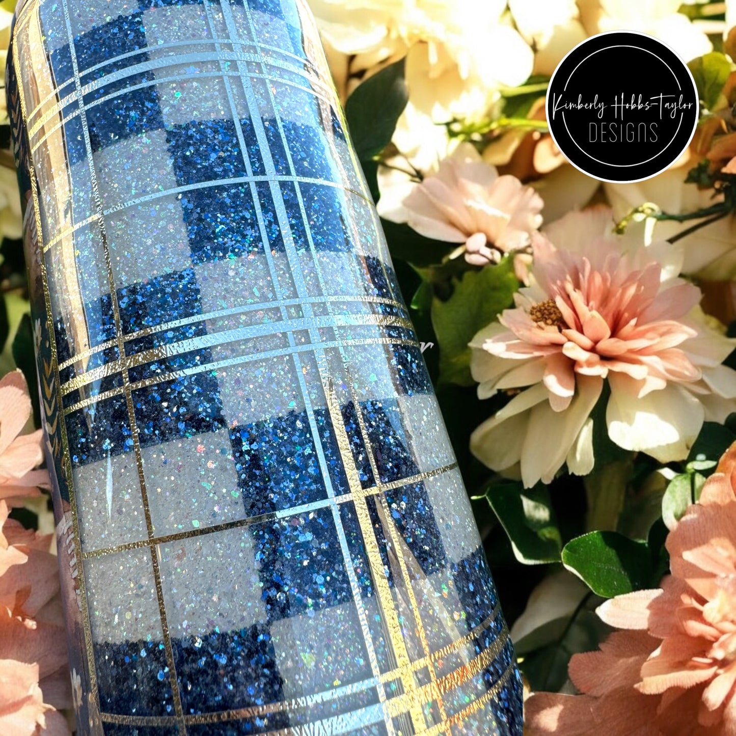 Footballs and Florals Tumbler