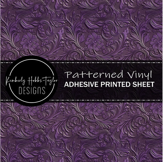 Tooled Leather - Purple vinyl