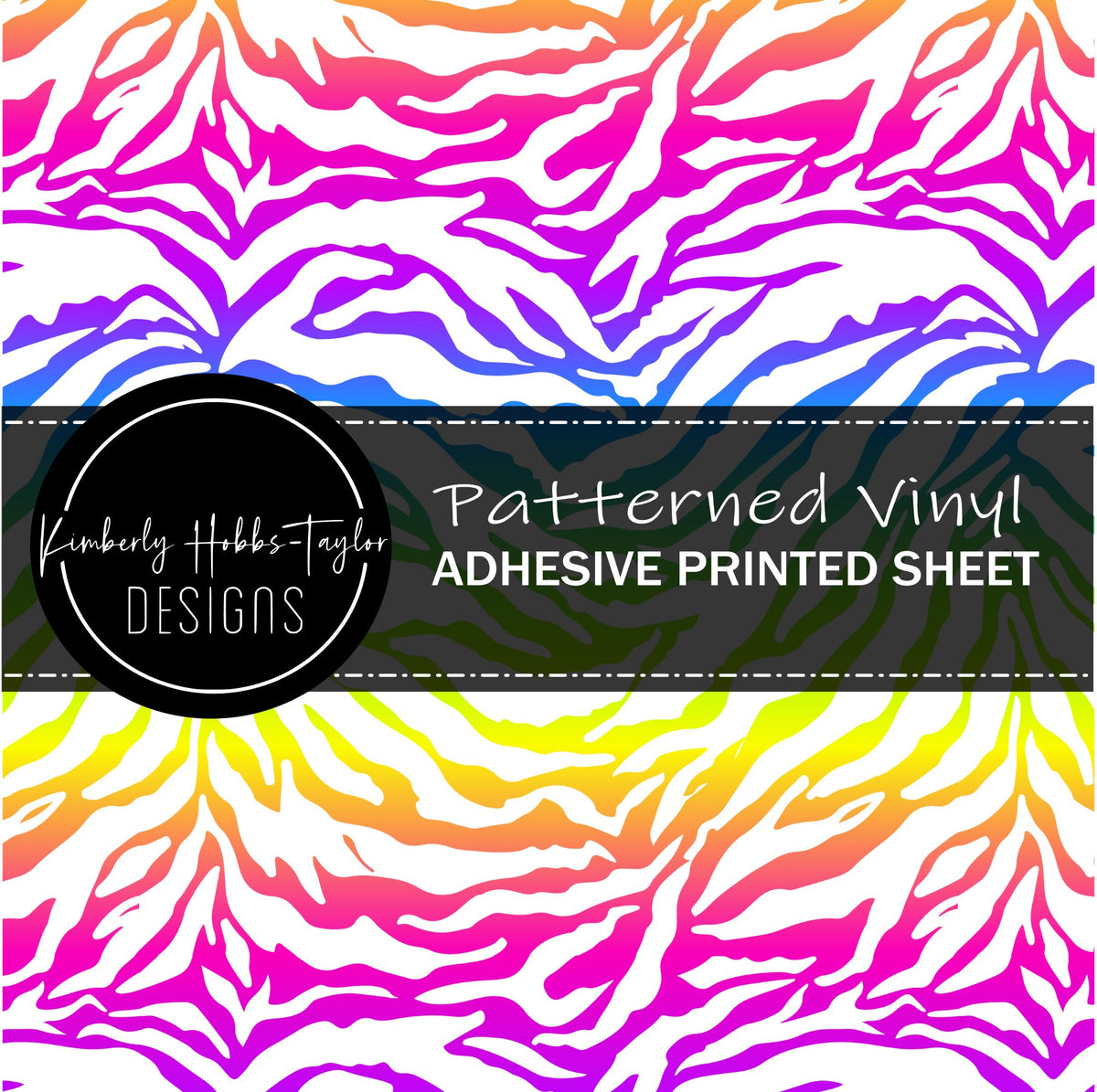 Rainbow Tiger - Adhesive Vinyl