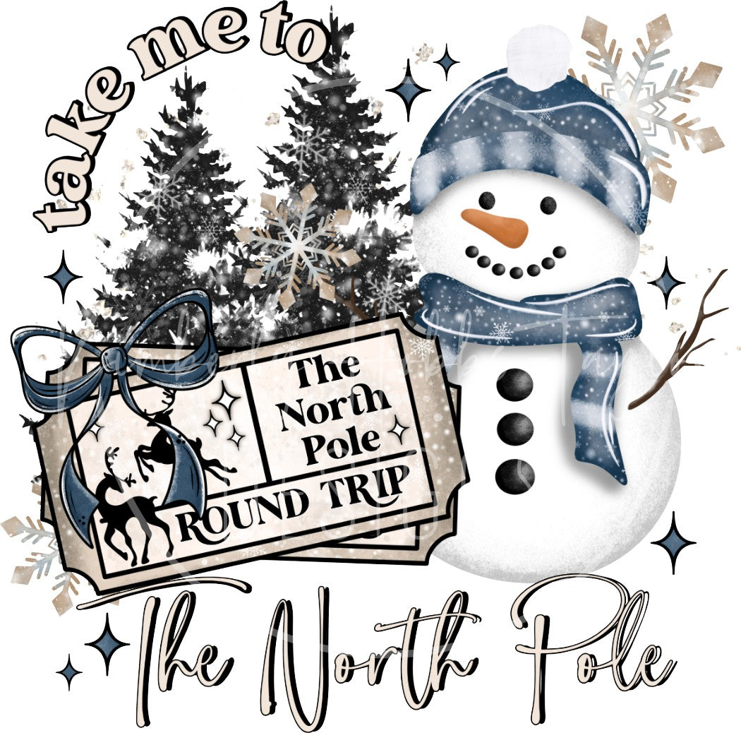 North Pole Snowman decal