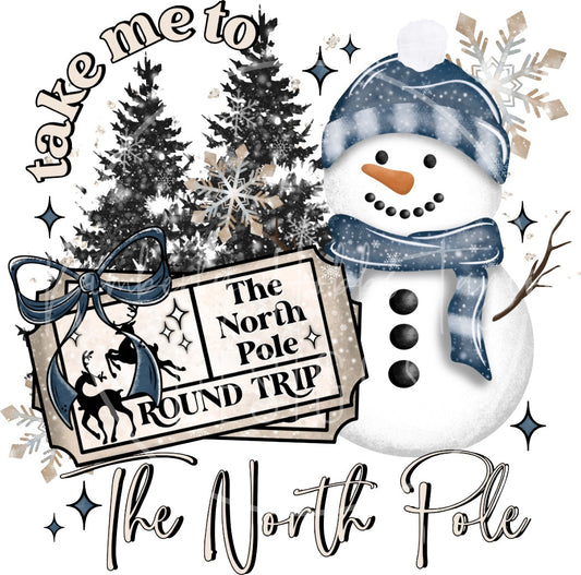 North Pole Snowman decal