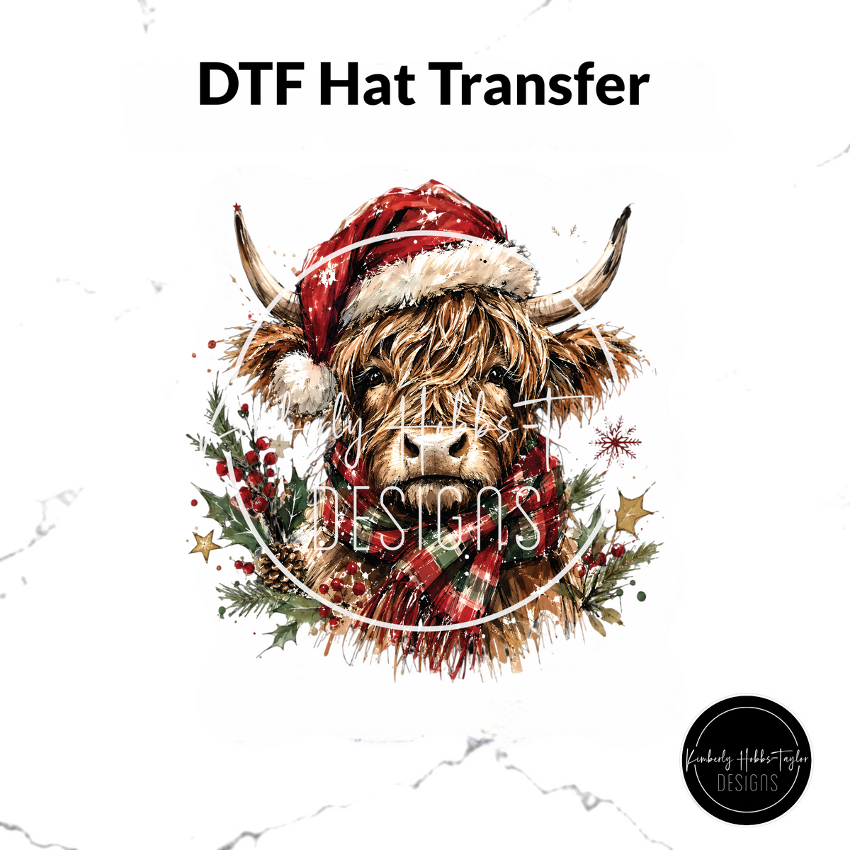 DTF Hat Brim - Red Green Christmas Plaid - Highland Coord