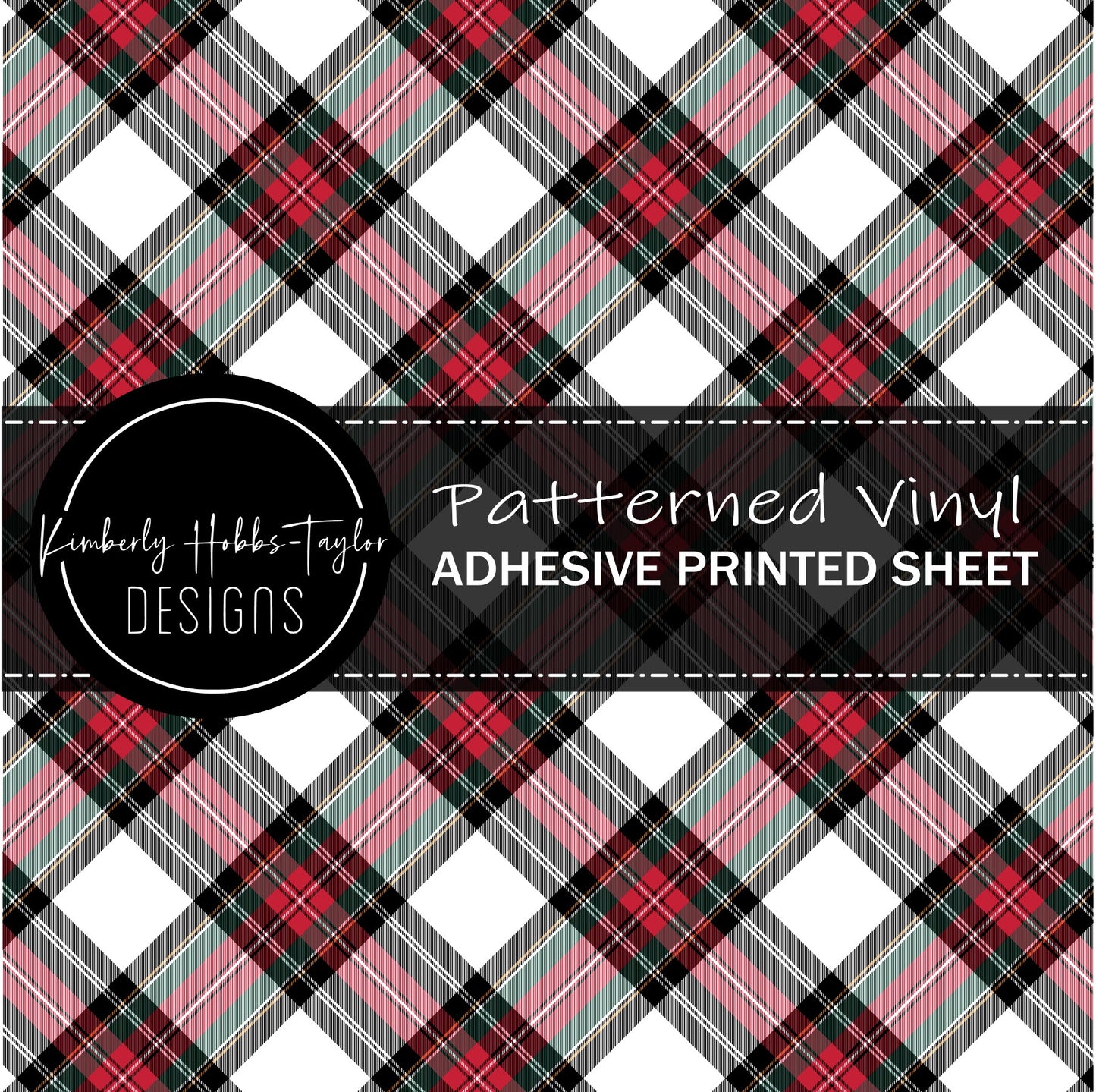 Black Red Green Tartan Plaid vinyl