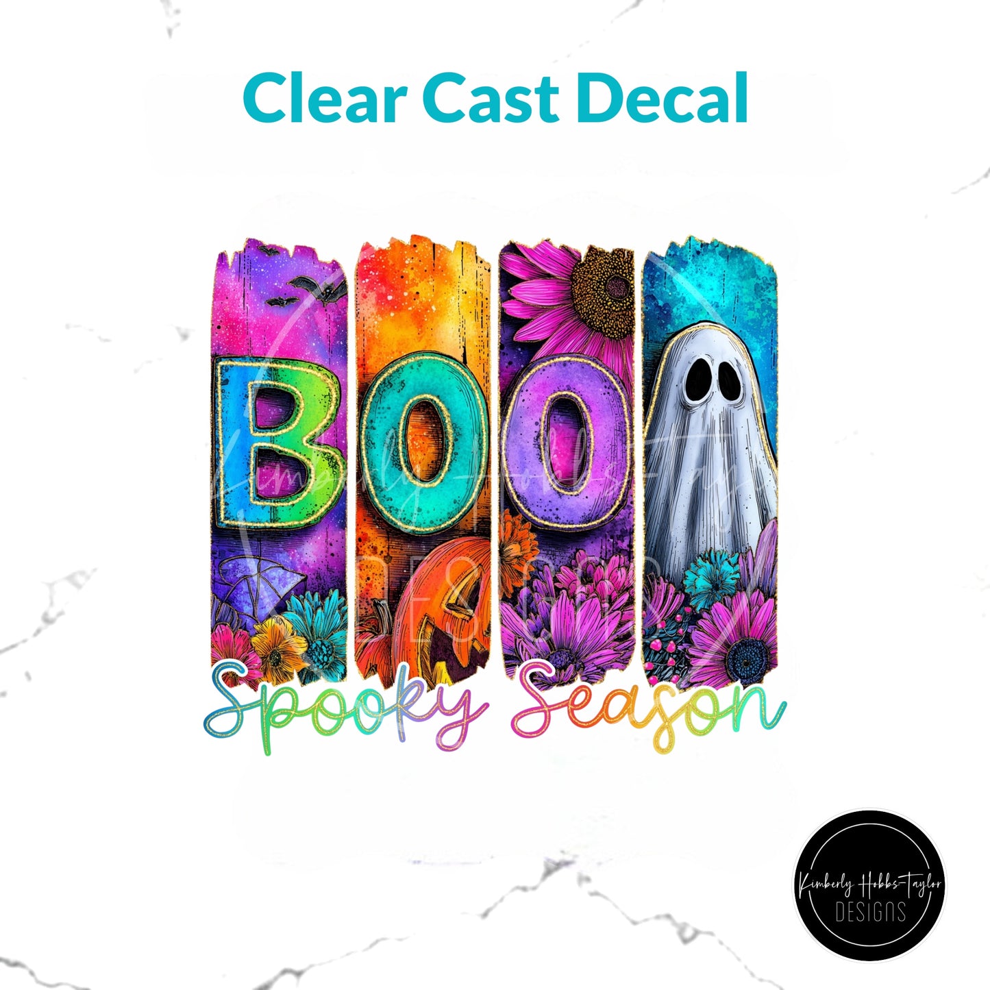 Clear Cast Decal - Bright Spooky Season