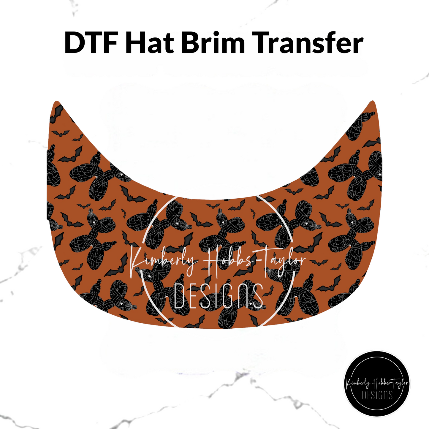 DTF Hat Brim Transfer - Balloon Dogs Halloween