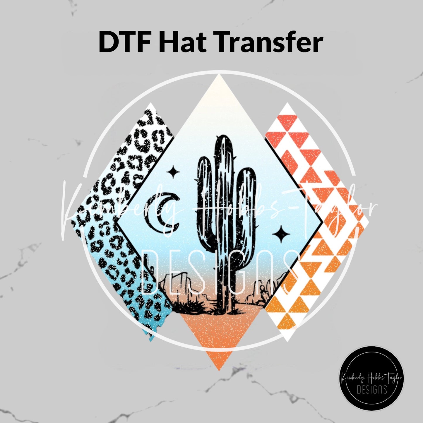 DTF Hat Transfer - Desert Abstract