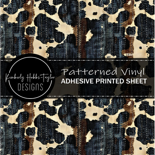 Cowhide Denim  E vinyl