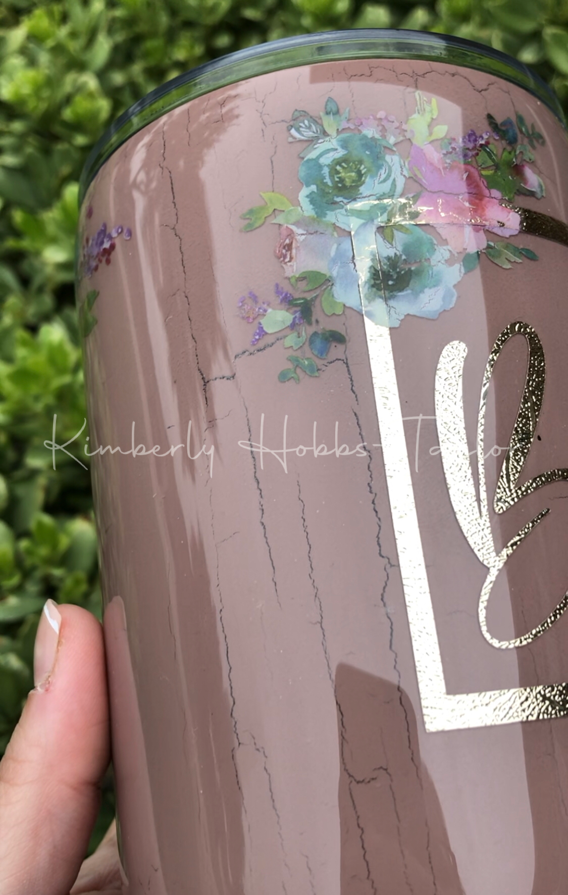 Bloom with Grace Floral tumbler Blush version - 32oz