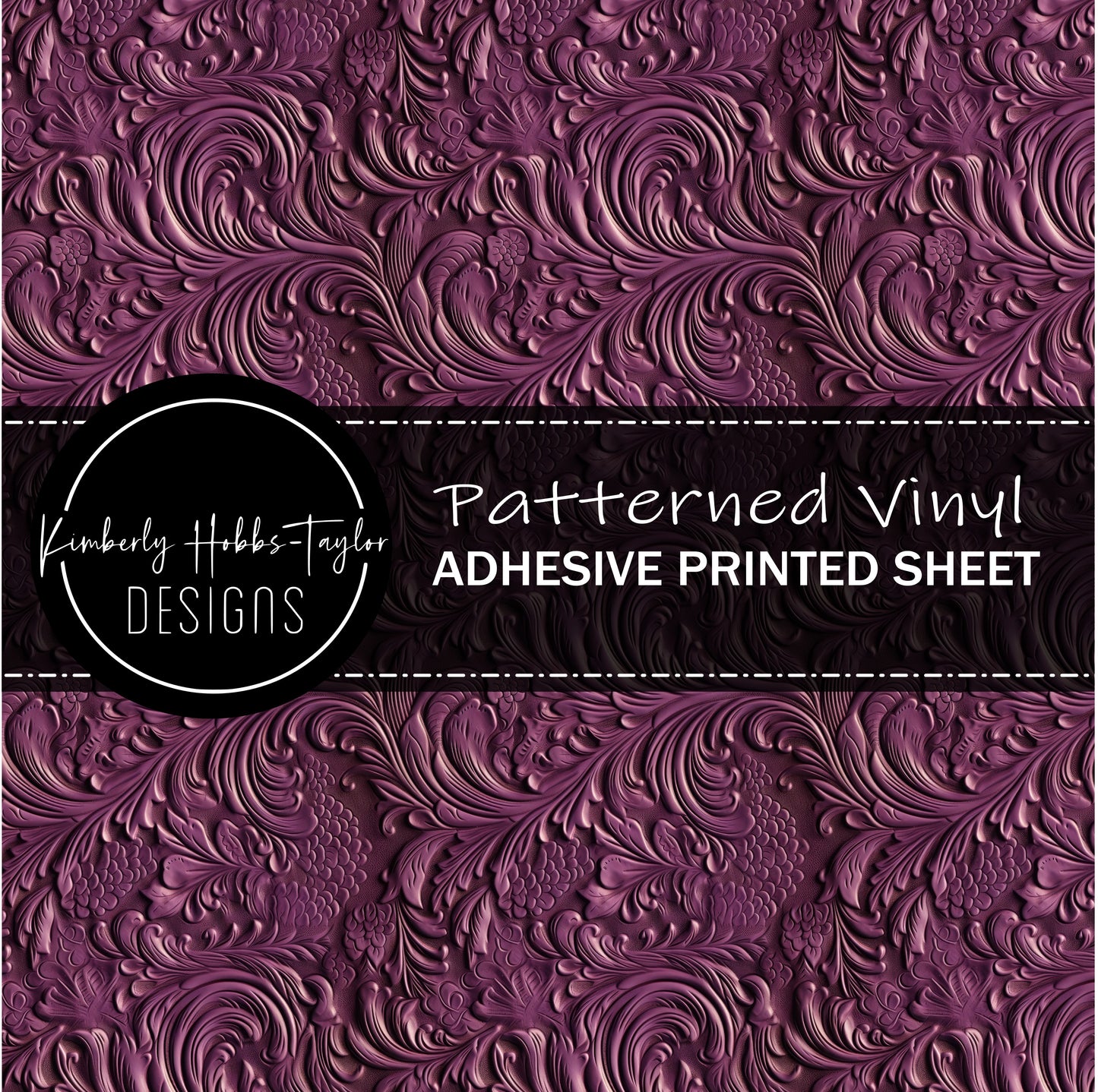 Tooled Leather - Violet vinyl