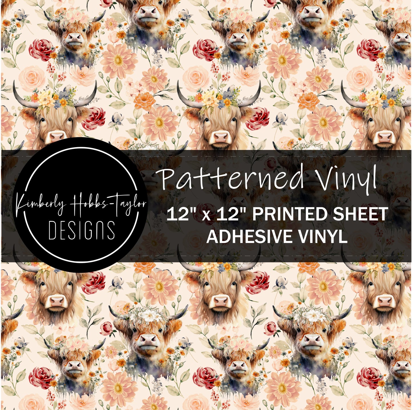 Highland Cows in Bloom vinyl