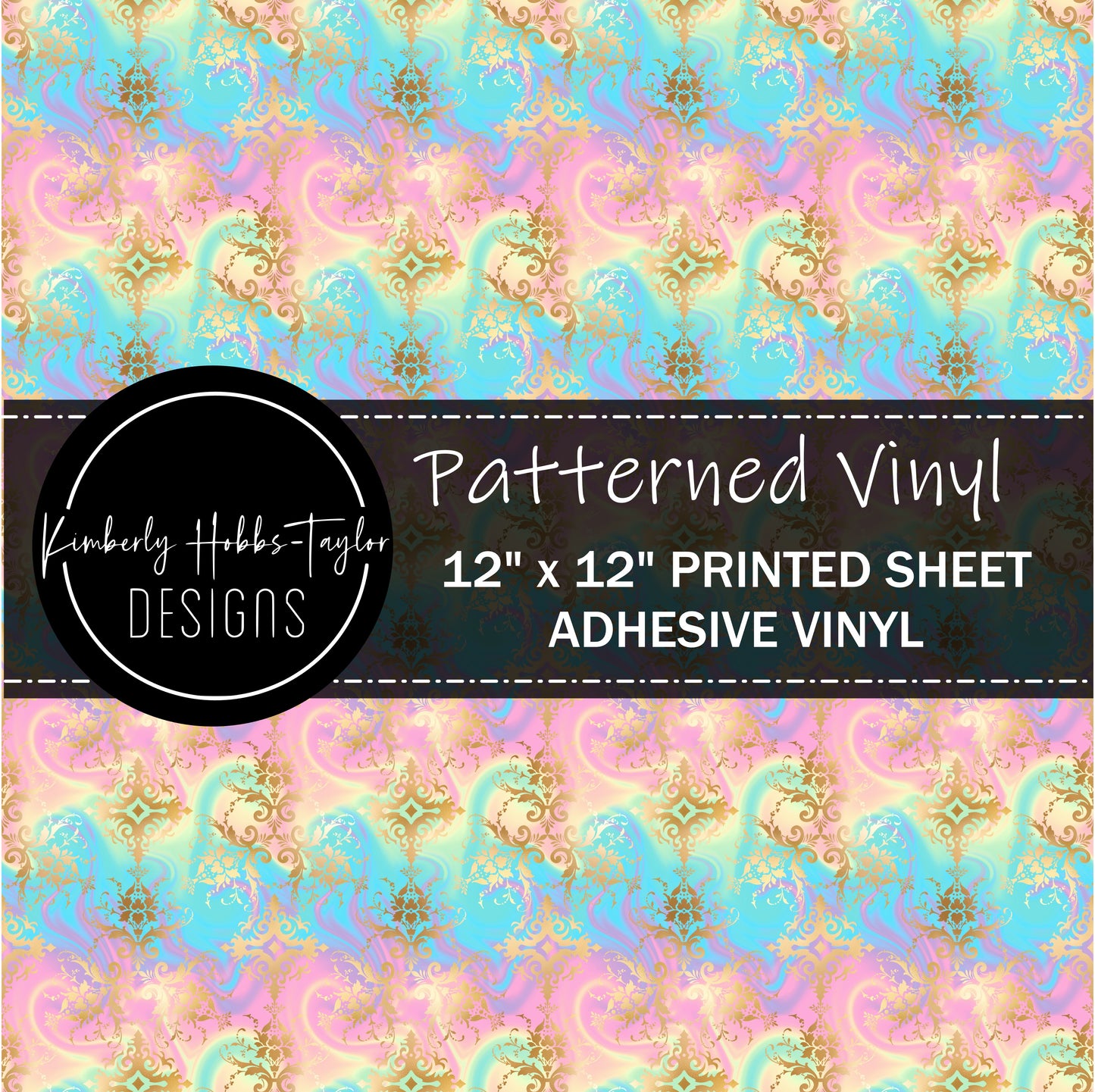 Rainbow Damask vinyl