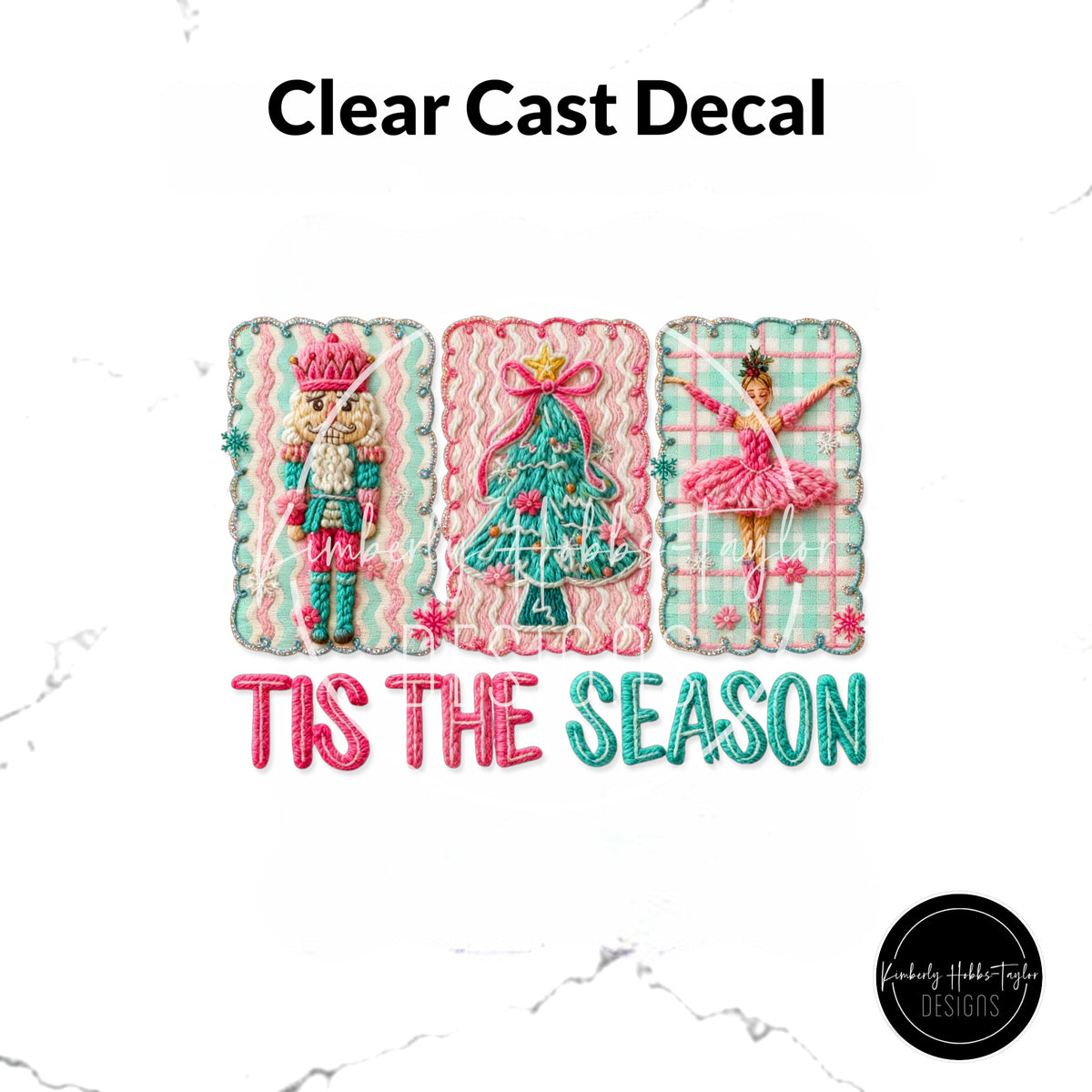 Clear Cast Decal - Tis The Season Yarn
