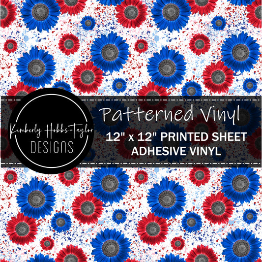 Red White and Floral Scattered vinyl