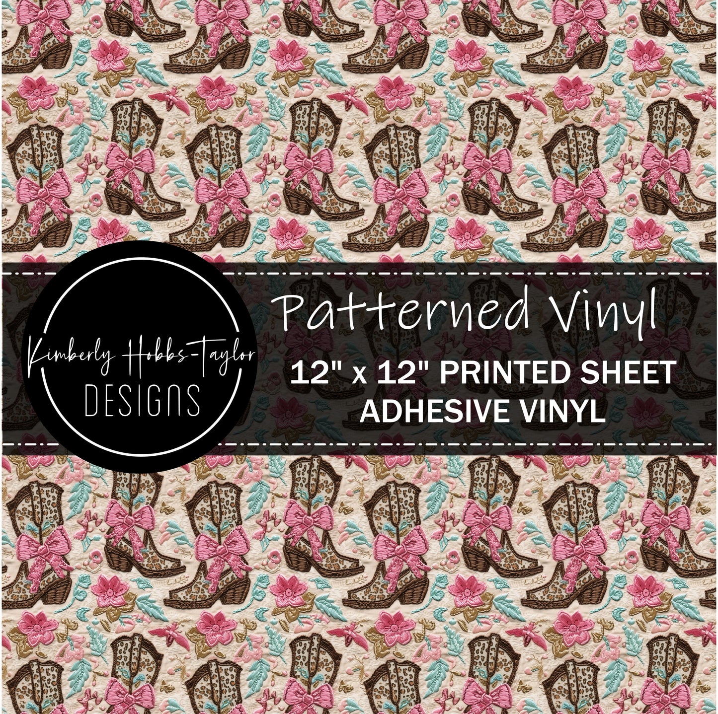 Girly Boots and Bows vinyl