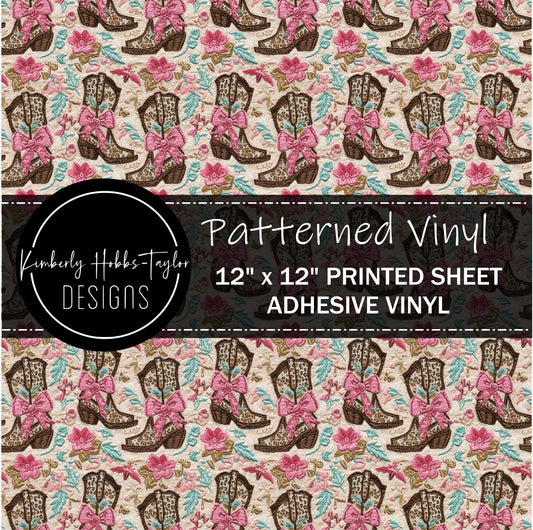 Girly Boots and Bows vinyl