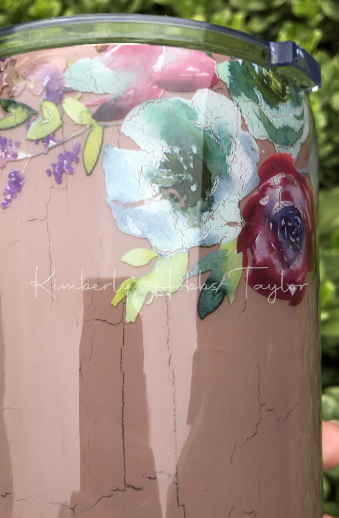 Bloom with Grace Floral tumbler Blush version - 32oz