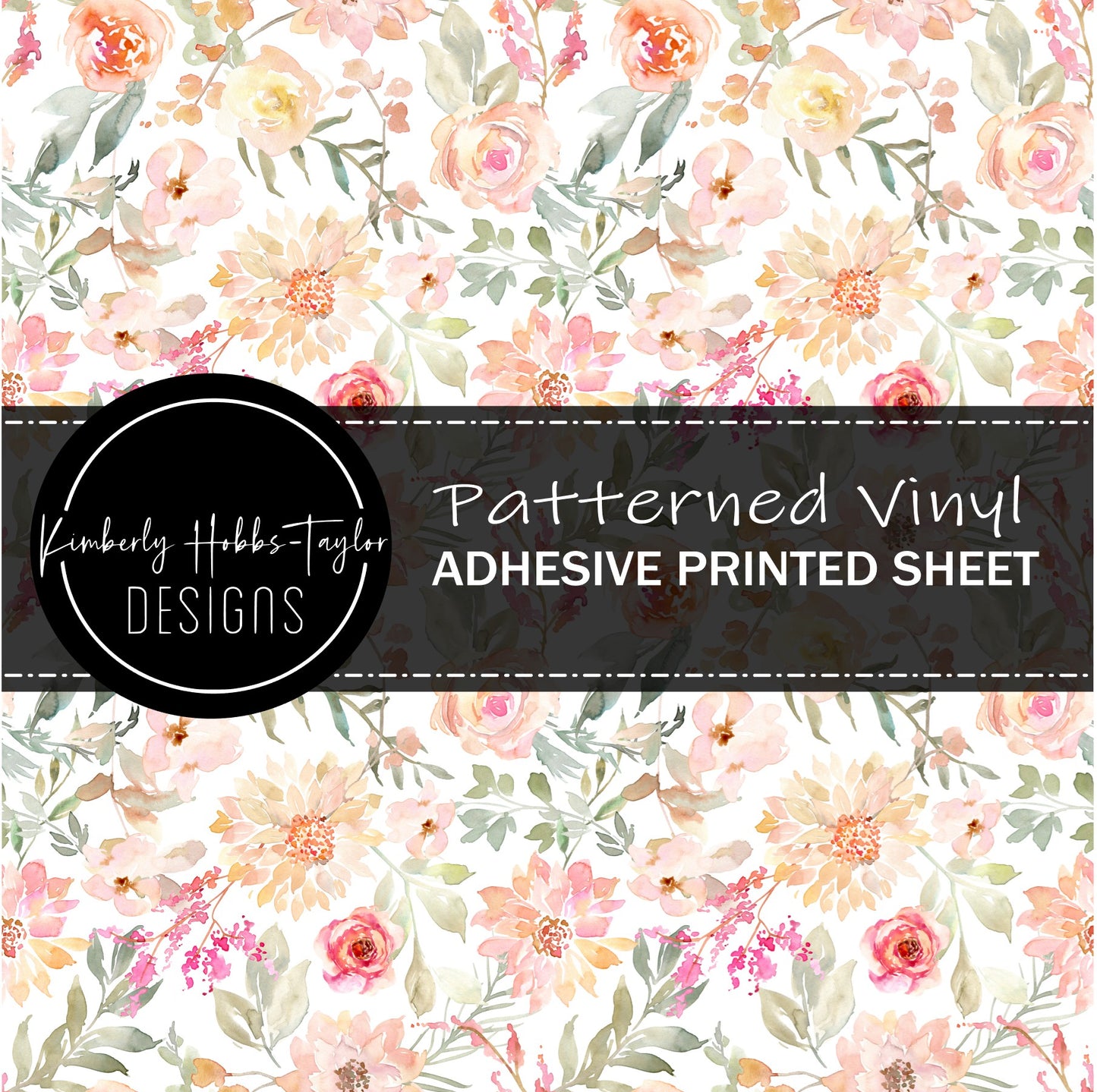 Light Watercolor Florals vinyl