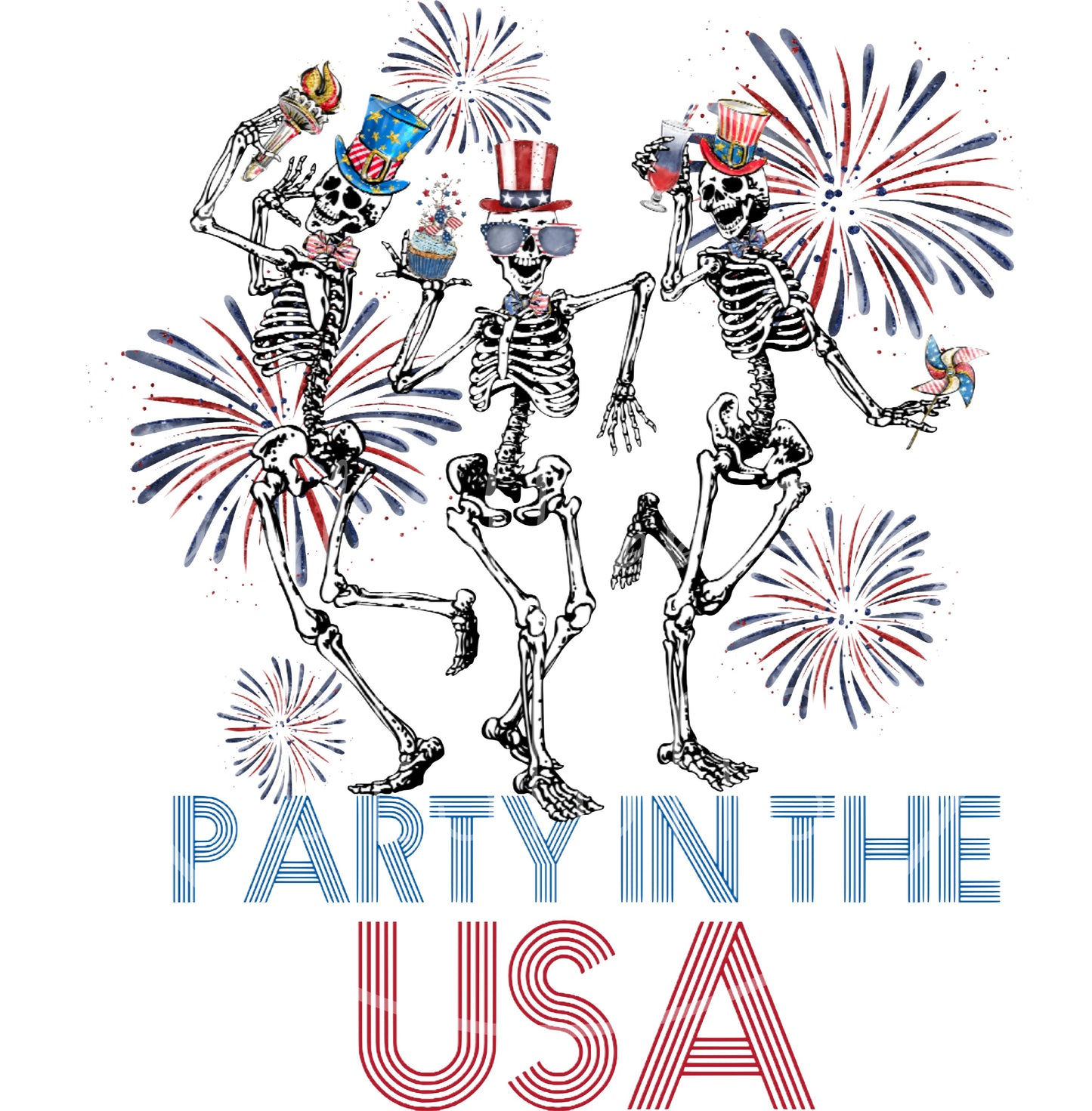 Patriotic Skellies decal