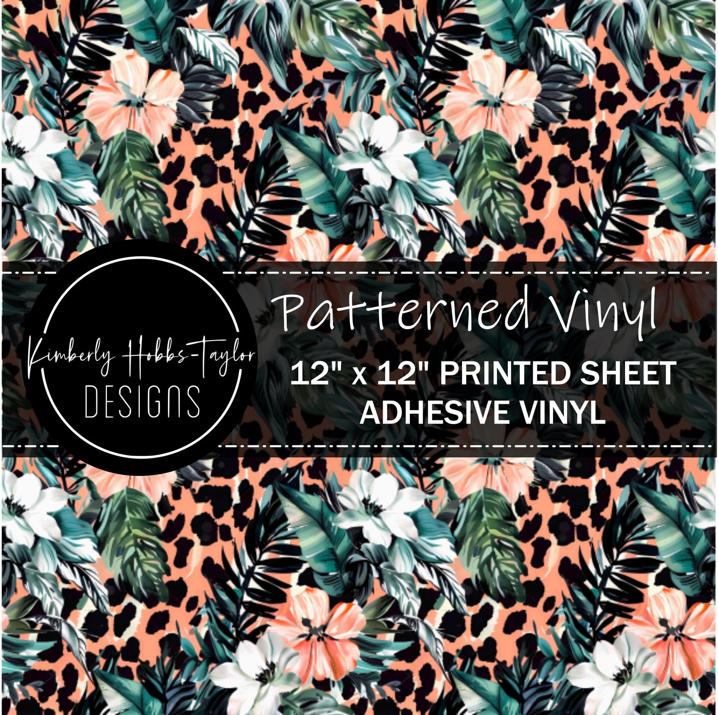 Floral Leopard Mashup E vinyl