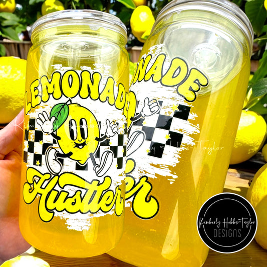 Realistic Lemonade Acrylic Snowglobe tumbler- 16oz