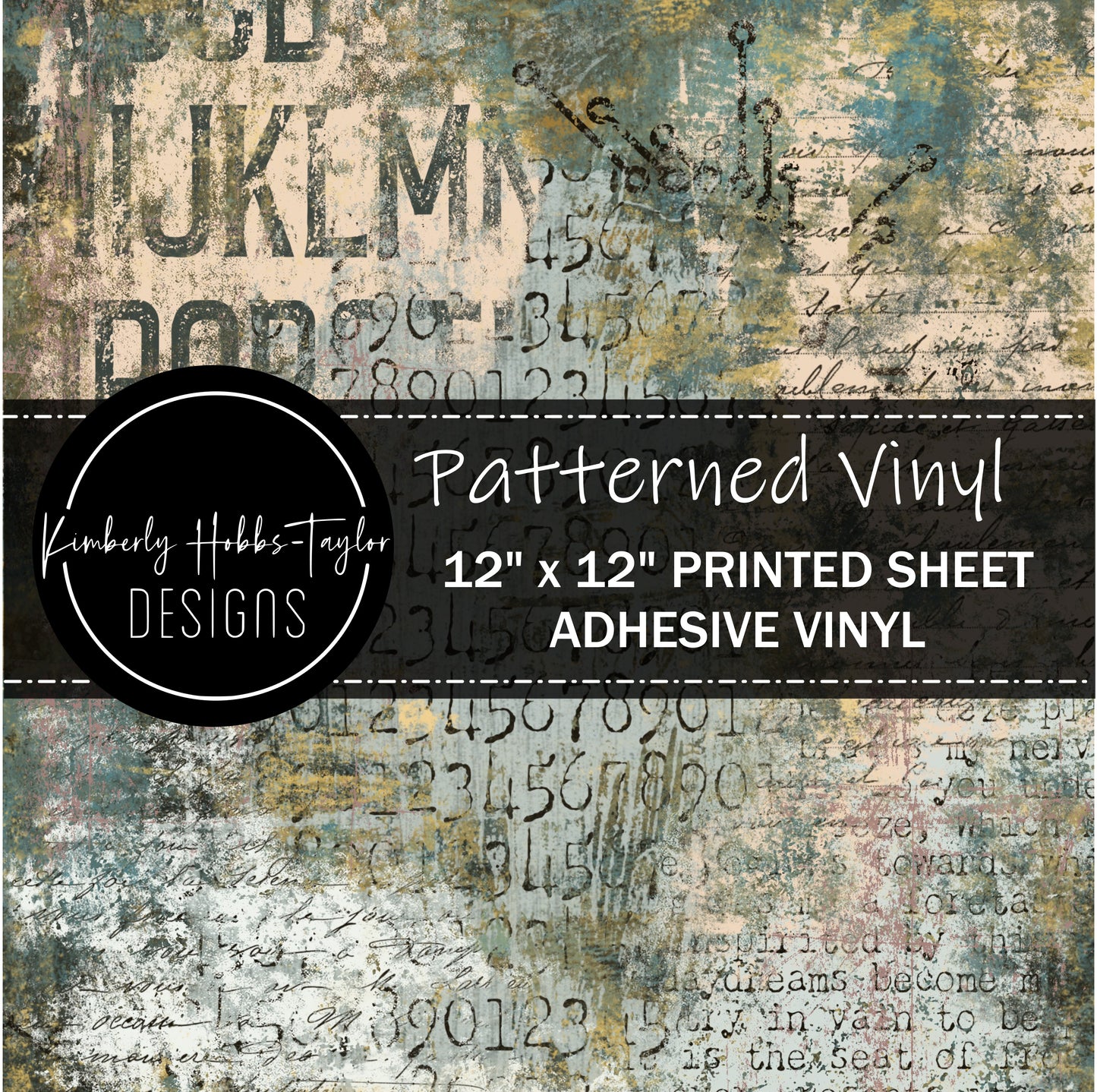 Grunge Alphabet A vinyl - Dixie Darlins Collection