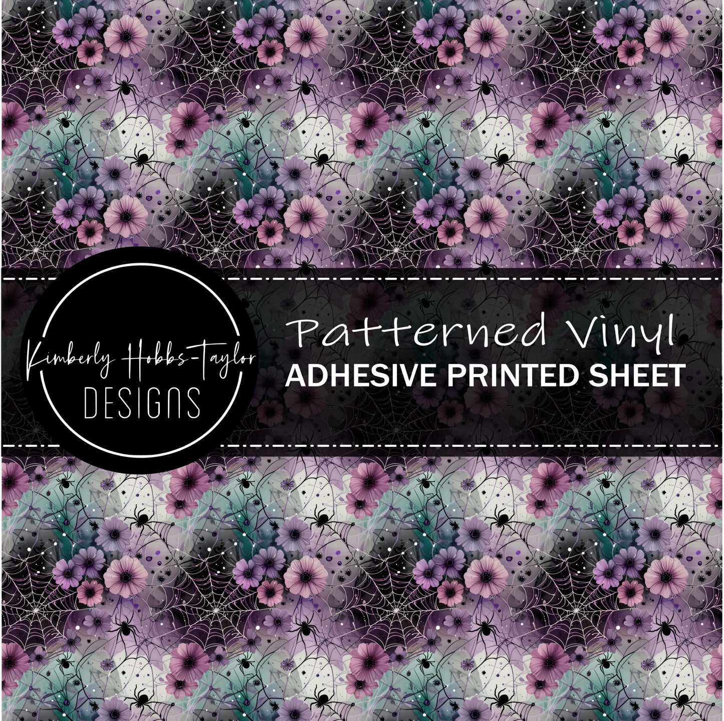 Pastel Floral Spiderwebs vinyl