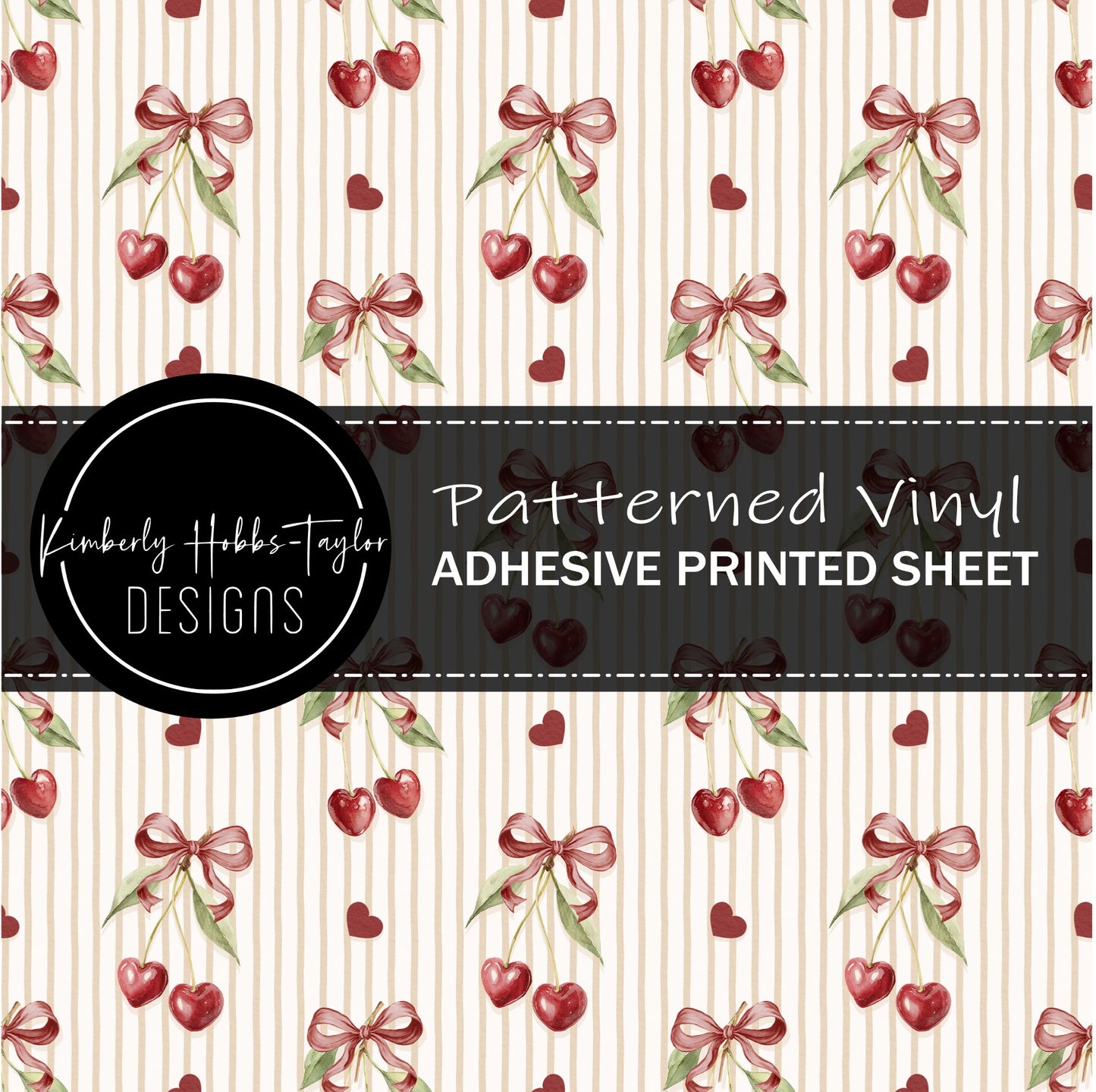 Cherry Hearts and Bows vinyl