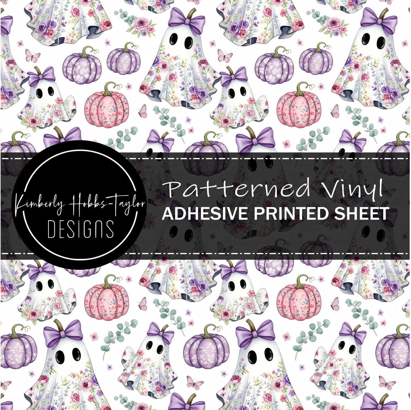 Ghost Floral White - Adhesive Vinyl