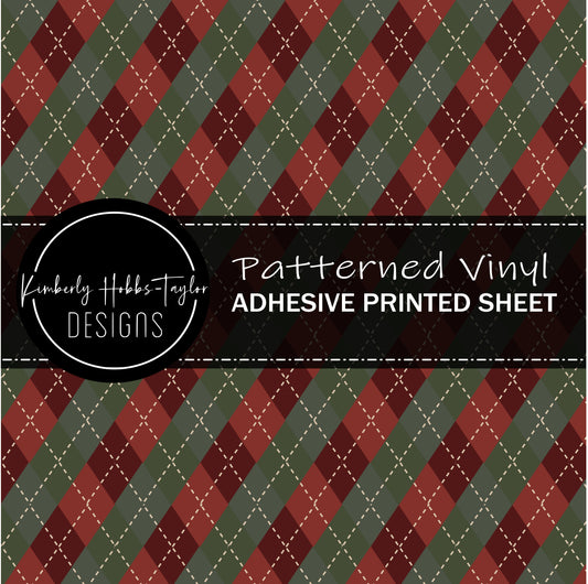 Christmas Rhombus Plaid vinyl