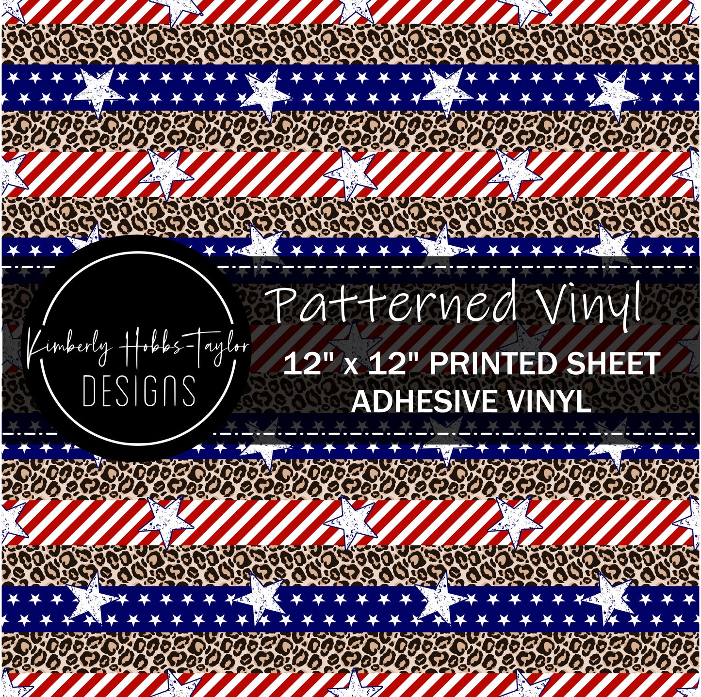 Leopard Stars and Stripes vinyl
