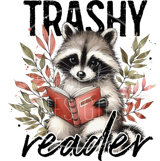 Trashy Reader - Raccoon decal