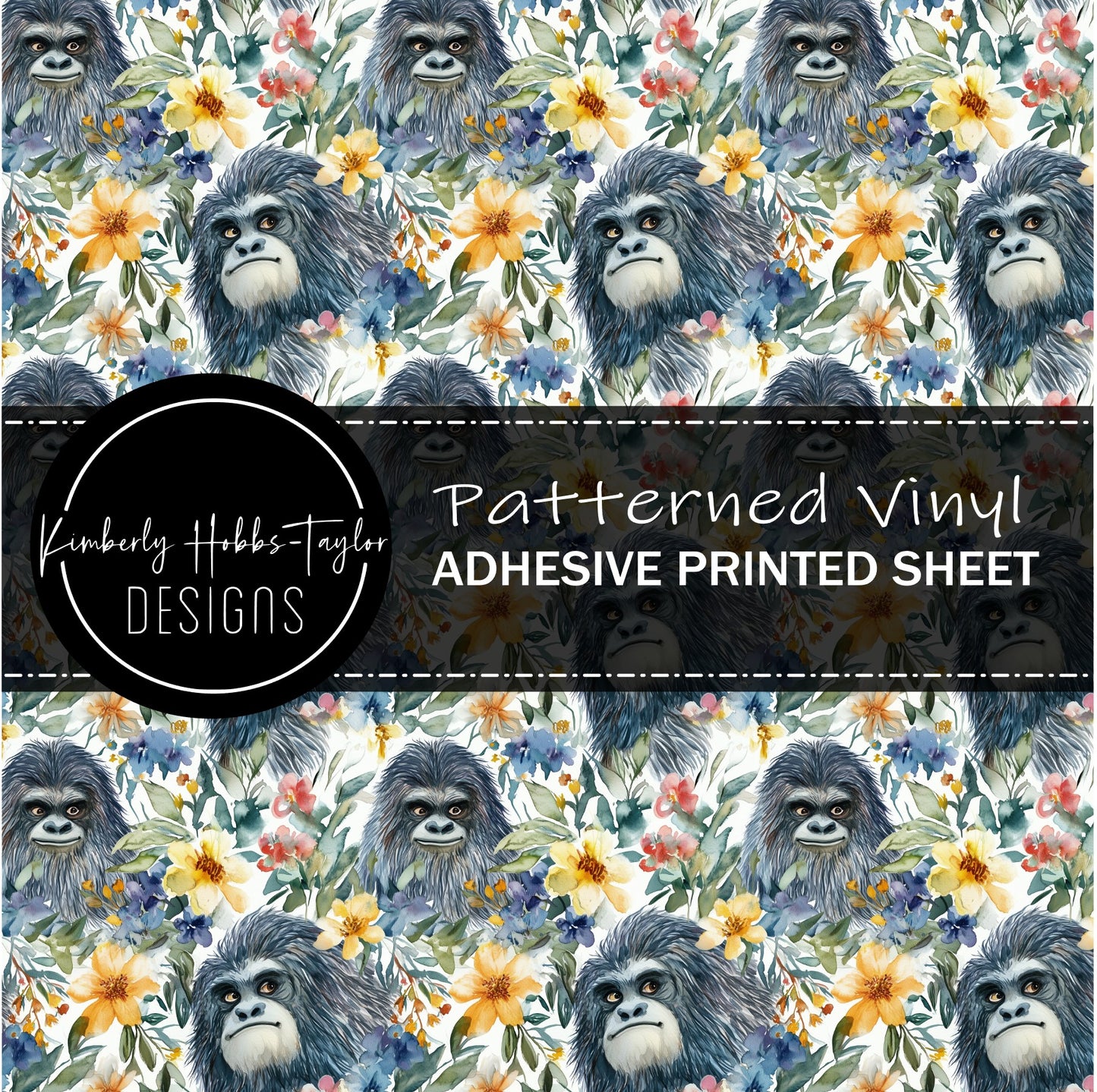 Floral Bigfoot Sasquatch vinyl