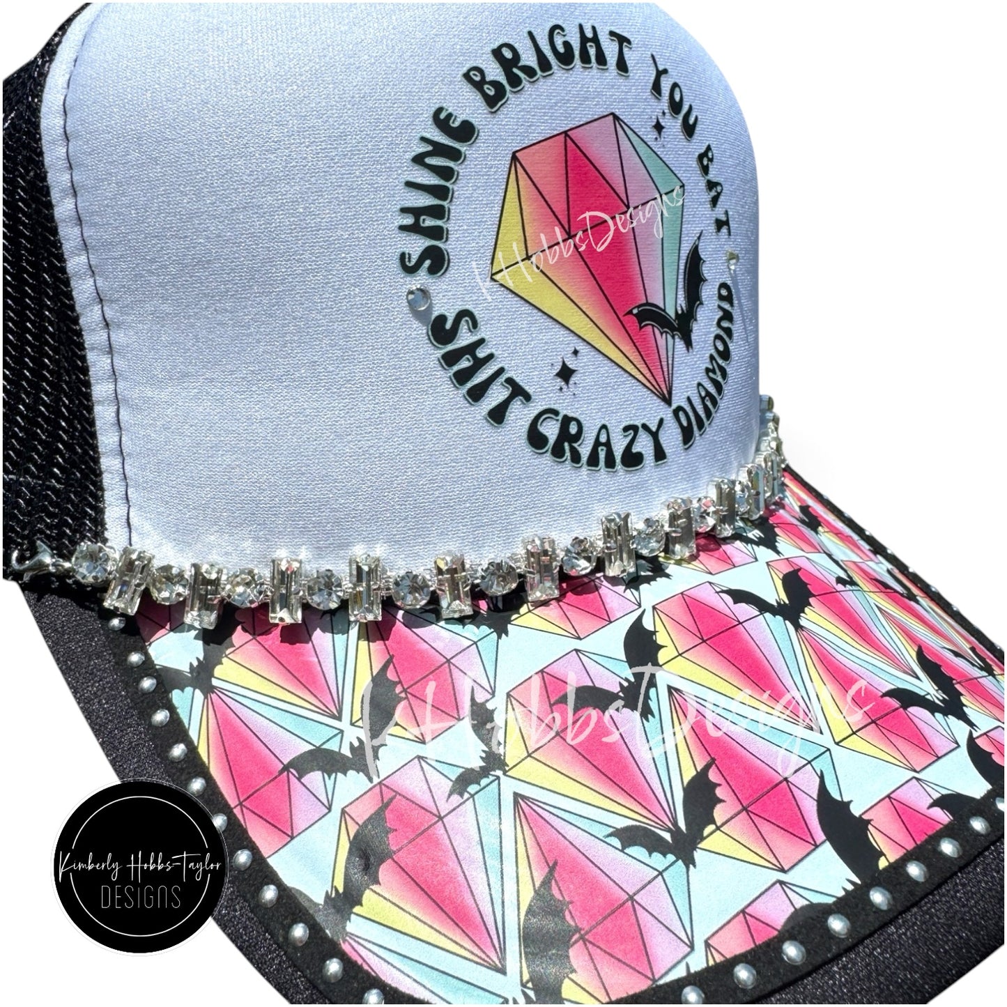 DTF Hat Brim Transfer - Shine Bright Crazy Diamond