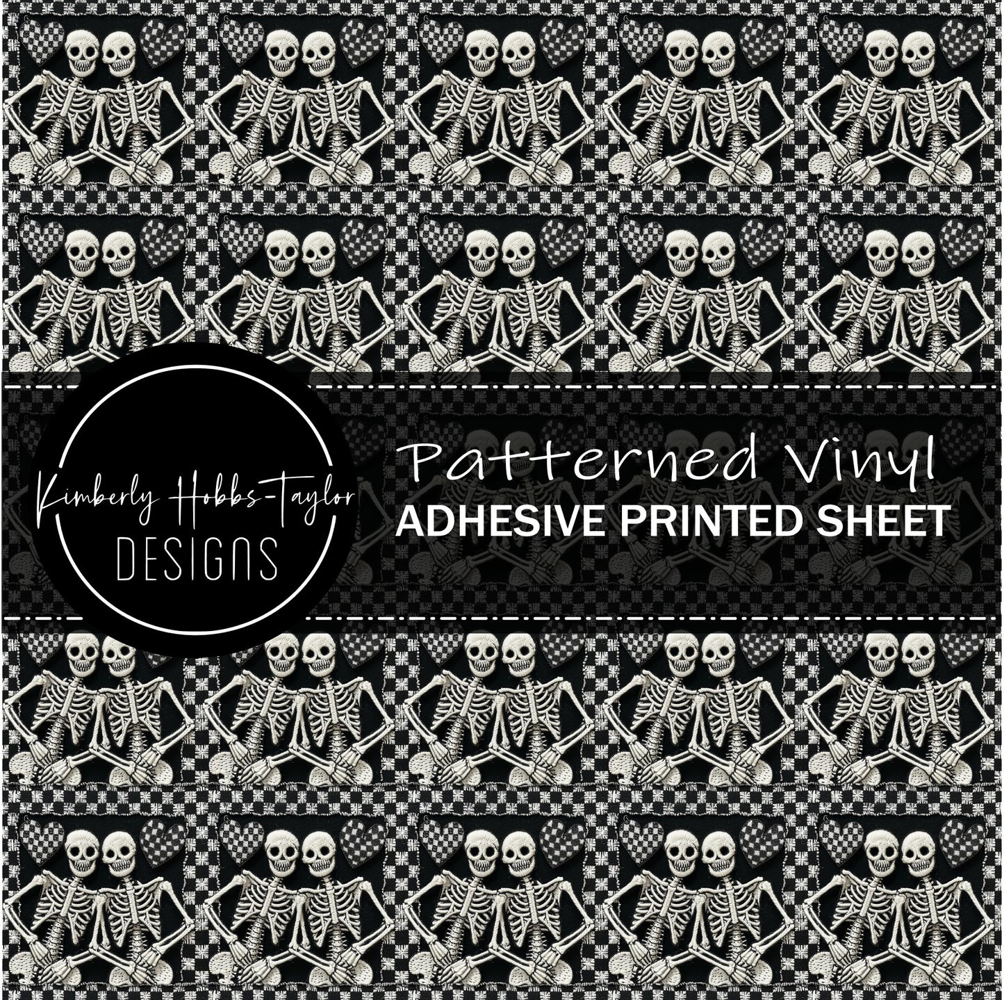 Heart Skellies - Adhesive Vinyl