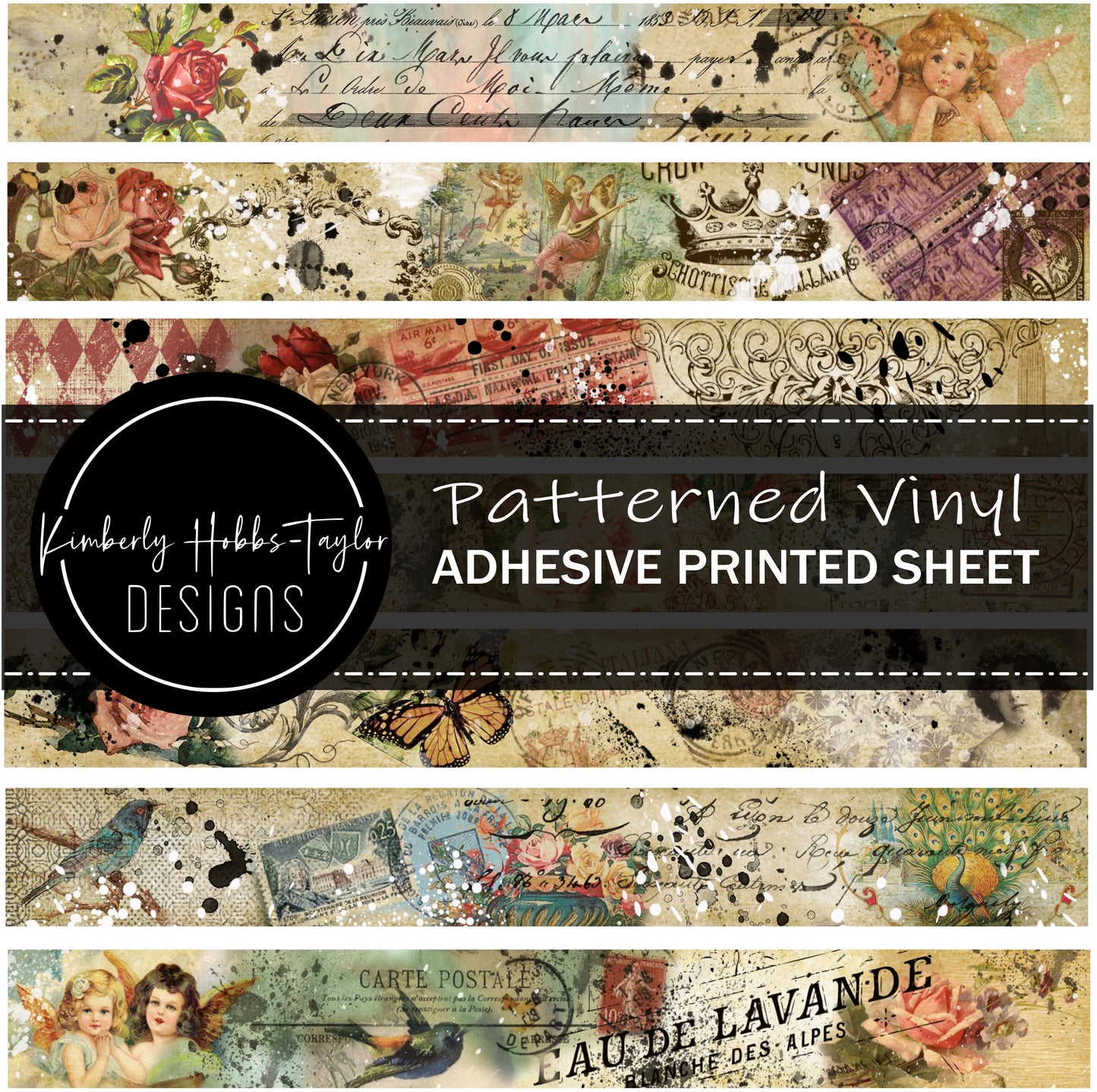 Vintage Floral Strips  - KHobbsX Makers Box vinyl