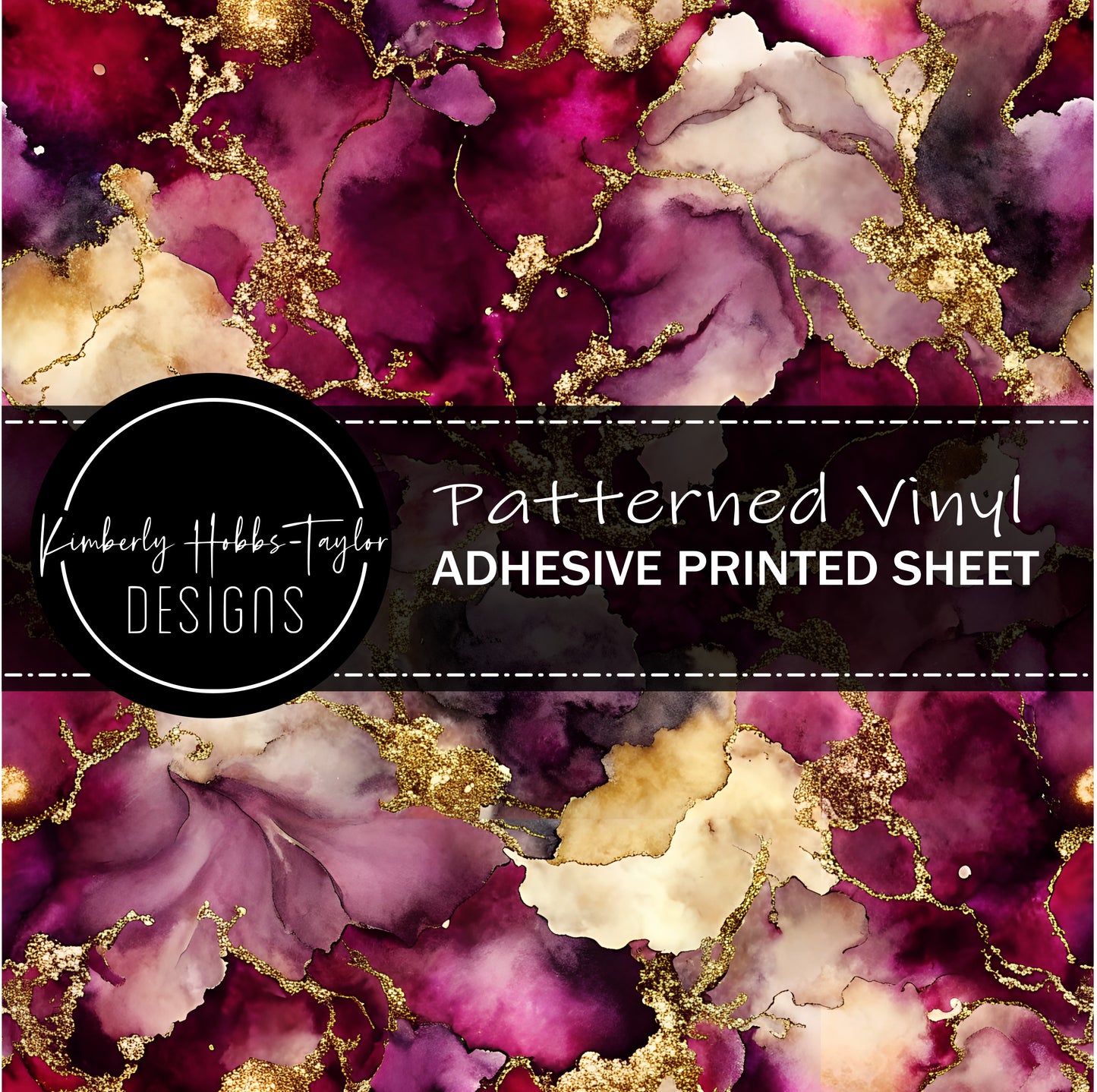 Burgundy Ivory Watercolor vinyl