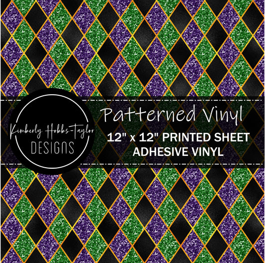 Mardi Gras Rhombus vinyl