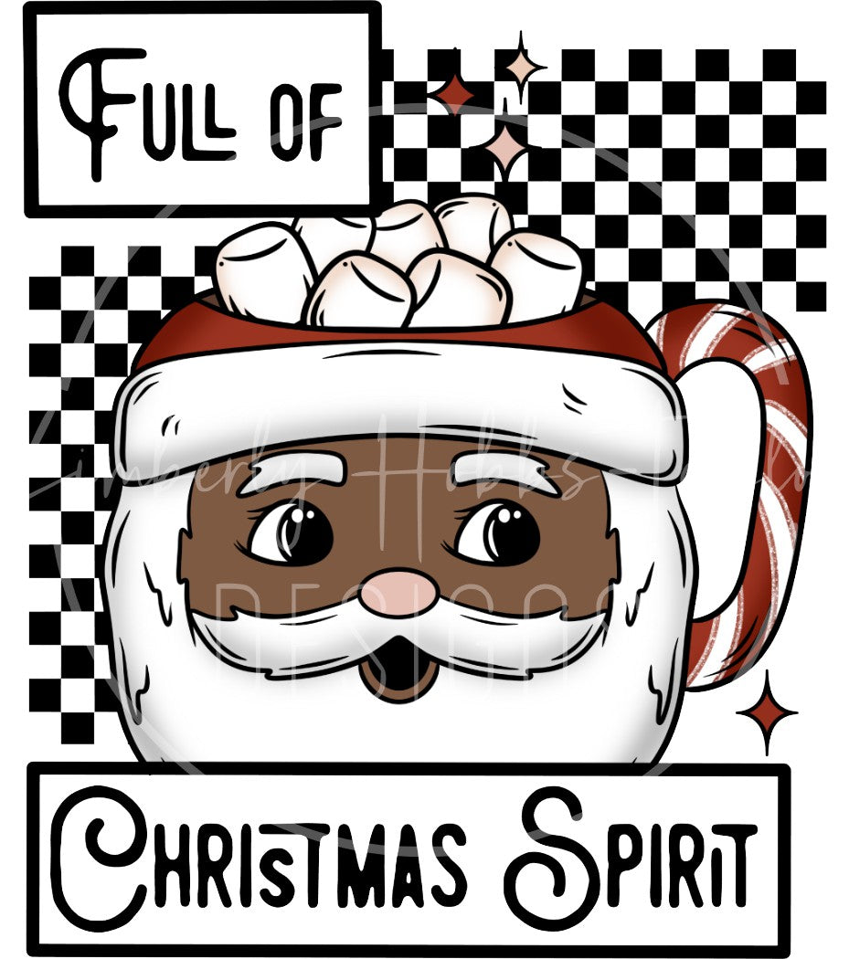 Christmas Spirit - Santa Mug decal