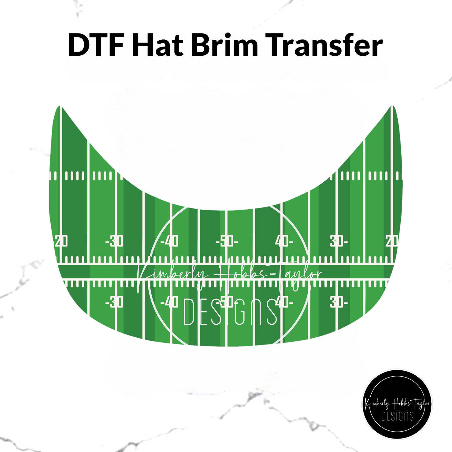DTF Hat Brim Transfer - Football Field