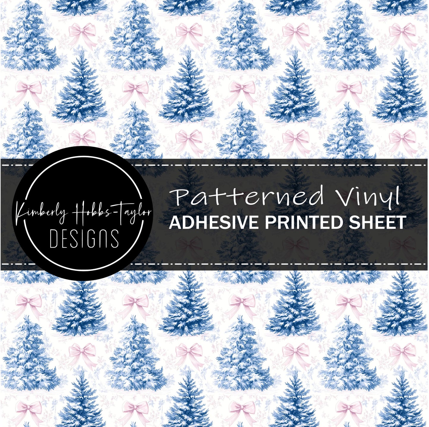 Pink Blue Chinoiserie Christmas G vinyl