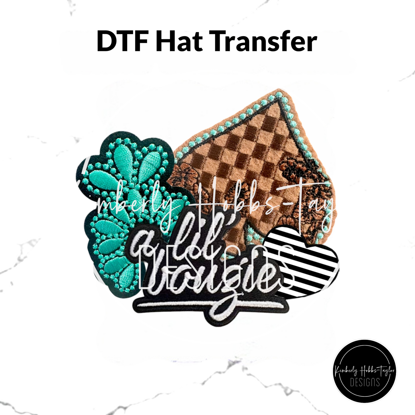 DTF Hat Transfer - A Lil Bougie