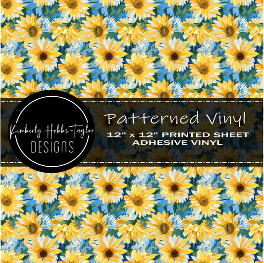 Yellow Blue Sunflowers vinyl