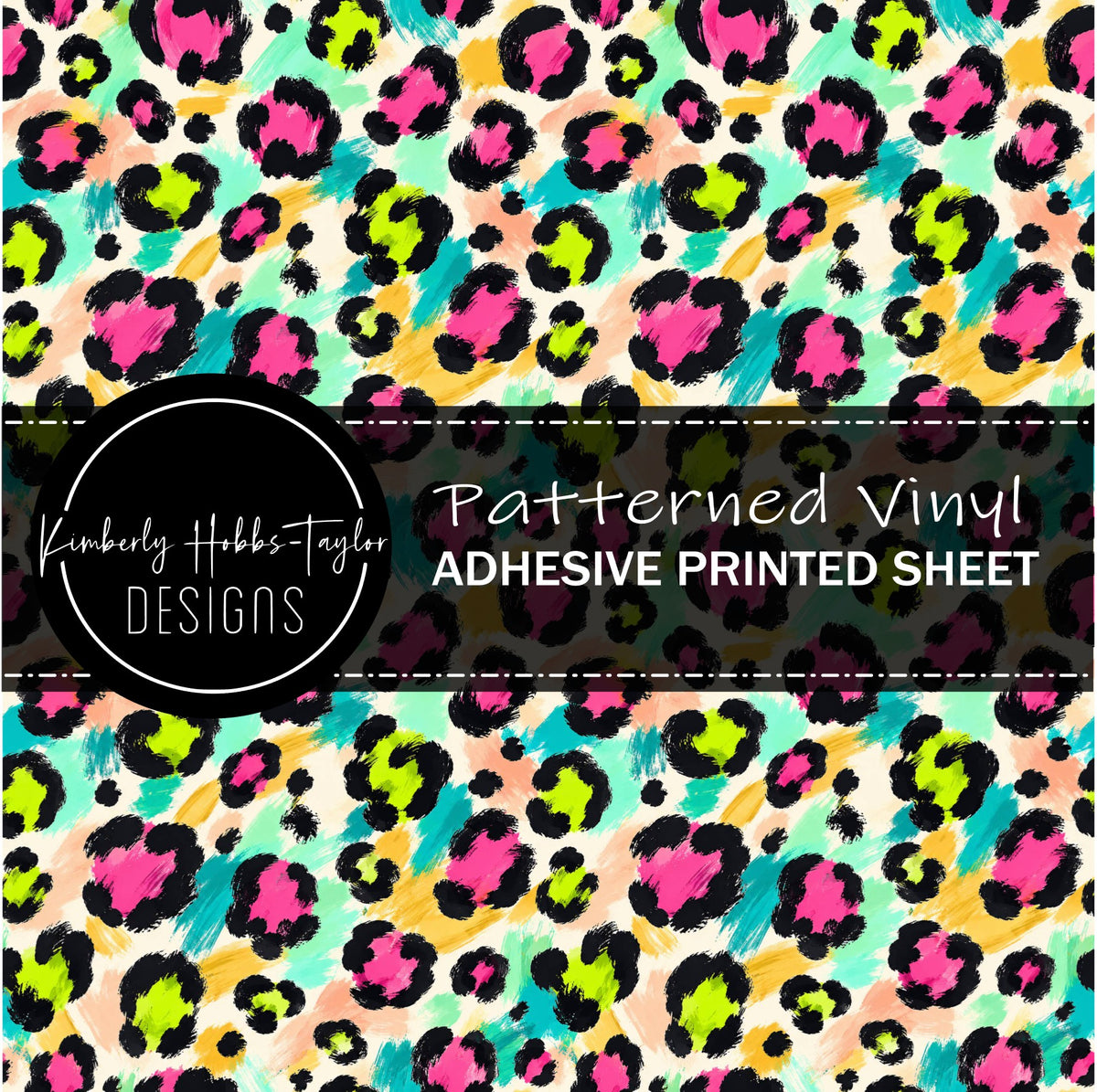 Neon Leopard - Adhesive Vinyl
