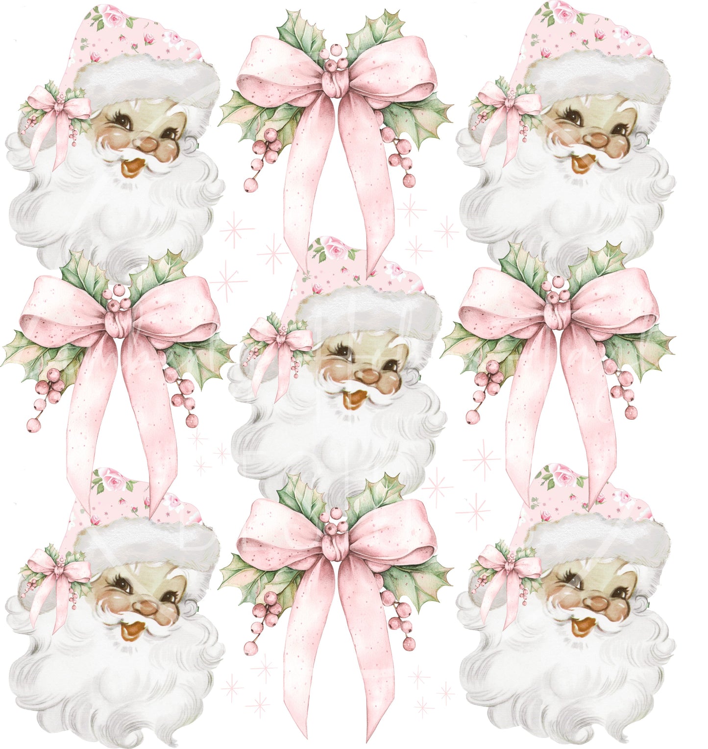 Pink Bows and Holly decal
